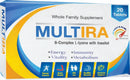 Multira Tablets – B-Complex, L-Lysine & Inositol Whole Family Supplement (20 Tablets)
